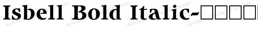 Isbell Bold Italic字体转换
